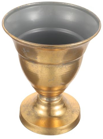 Abaodam Pot De Fleurs Métal Vintage Style Coupe Trophée pour Bureau Ou Balcon Petits Pots De Fleurs