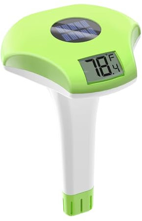 Baldr Solare Termometro Piscina Galleggiante, con Display Digitale LCD Facile da Leggere, Impermeabile IPX8,&Efficiente dal Punto di Vista Energetico, per Piscine, Vasche Idromassaggio