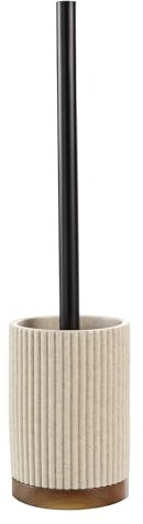 Douceur d'Intérieur, scopino per WC (Diametro 9,1 x 38,5 cm) Niagara, Colore Naturale, poliresina e Acacia