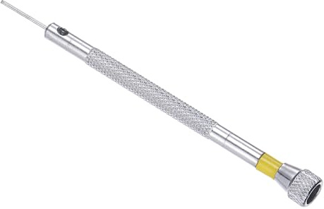 CoCud Mini Tournevis Fendu, Taille 0,8 mm, Longueur 90 mm, Tournevis à Tête Plate en Acier au Carbone Jaune - (pour Lunettes, Montre Ou Ordinateur Portable).