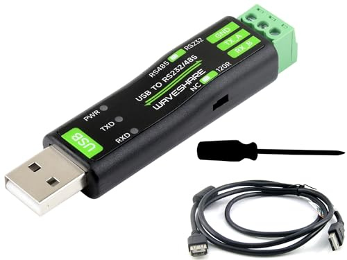 Wonrabai USB to RS232/RS485 Serial Converter Adapter, Onboard Original FT232RNL Chip Stable, Compatible withRaspberry Pi/Jetson Nano/Windows XP/7/8/10/11, etc