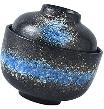 Cabilock Bol Céramique Avec Couvercle Pot à Soupe Œufs Steamed Desserts Et Plats Chauds Chaleur Et Élégant