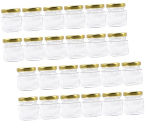 Ciieeo 24 Pièces Pot De Miel Verre Avec Couvercle Pot De Confiture Transparent Scellé Pour Cuisine