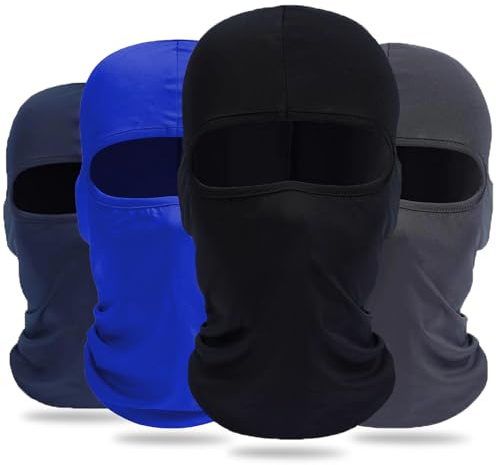 Ezovino 4 Pack Balaclava Ski Face Mask for Men Women,Cooling Neck Gaiter Full Head Mask Face Cover