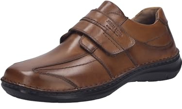 Josef Seibel Chaussures Velcro pour homme New Anvers 02, largeur K (extra large), semelle intérieure amovible, cognac, 43 EU X-Large