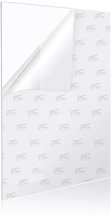 Procut Global 40x50 cm Clear Acrylic Plexiglass Sheet – 1mm Transparent Perspex Sheet for Picture Frames, DIY Crafts, Art Projects, Painting Displays, and Crafting Needs.