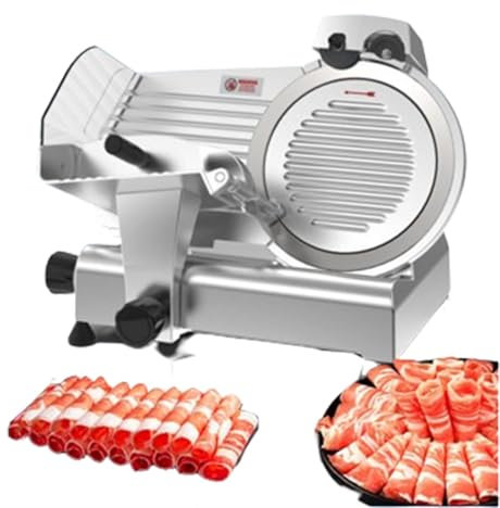 Affettatrice commerciale da 10 pollici, affettatrice per carne, piallatrice per carne completamente automatica, attrezzatura per macchine elettriche, affettatrice per carne involtino di agnello
