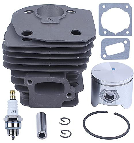 QASULER Kedjesåg 45 mm kolvcylindertrimmersats, for Husqvarna 350 351 353 345 340 346xp Motorsågsmotor Ombyggnadssats for motorsåg Motorsåg Cylinderkolv