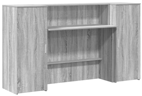 vidaXL Empfangstheke Grau Sonoma 180x50x103,5 cm Holzwerkstoff