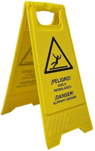 FERRETELIX Segnale precauzionale pavimento bagnato 2 lati 61 cm x 30 cm | Alta visibilità e sicurezza | Ideale per ristoranti, hotel e uffici