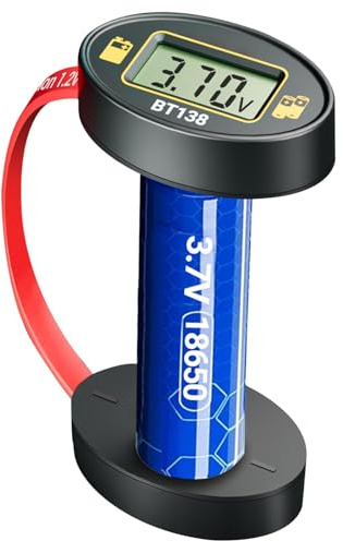 Batterietester: Digitaler Batterietester, Batterietester, tragbarer Heim-Monitor, multifunktionaler Akku-Tester, transparent, LCD-Display, tragbar, präzises Lati