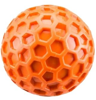 VVDPJLS Hundespielzeug, beißfest, interaktives Wurfgeräusch, Wabenbälle, Naturkautschuk, Zahnungsspielzeug, saubere Zähne, Haustierprodukte(A)