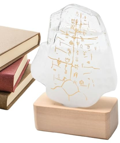 En Storm Glass - Oracle Weather Predictor Storm Glass Glass, elegante y creativo pronóstico de la estación meteorológica, manualidades de decoración del escritorio para el escritorio DOMI