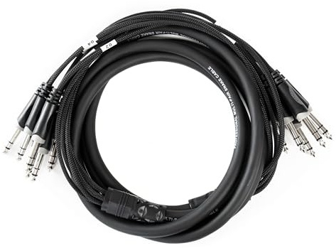 Fame Audio 3 m Multicore-Kabel, 6x Klinke Stereo, OFC-Leiter, AL-Folie Schirmung, PVC-Mantel, Schwarz, Ideal für Audioanwendungen, Hohe Flexibilität, Langlebig