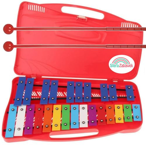 Glockenspiel für Kinder 25 Töne - Glockenspiele Aluminium, inkl. Koffer & Schlägel
