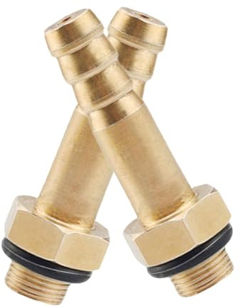 HIAKDOFT Adaptadores De Latón para Manguera De Gas De Autocaravanas, 2 Piezas, Conexión Rápida Compatible Tubos De 8-10 Mm, Válvula para Cocina De Gas, Uso Seguro Parrillas y Tanques De Propano