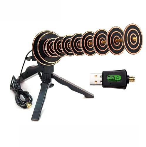 2.4GHz Yagi Directional Antenna Long-Range USB WiFi Adapter Compatible with Windows 11/10//8/7 Systems No CD Driver Required for PC Desktop/Laptop Compatible Features 16dBi high gain Antenna