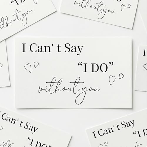 10 Stück Flaschenetiketten I Can't Say I Do Without You, Willst Du Meine Trauzeugin Sein, Personalisierte Selbstklebende Etiketten für Brautjungfer Geschenk Hochzeit (8.9x5.1cm)