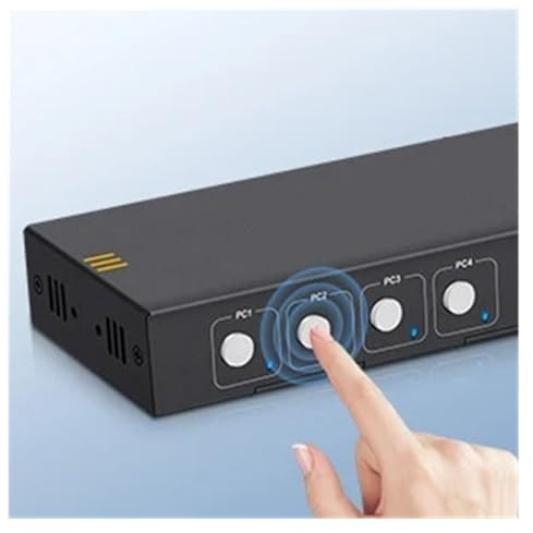 Switch KVM USB3.0 Switcher 4K@60Hz for 4 computer che condividono 1 monitor HD e 3 dispositivi USB, tastiera, mouse e stampante Compatibilità estesa