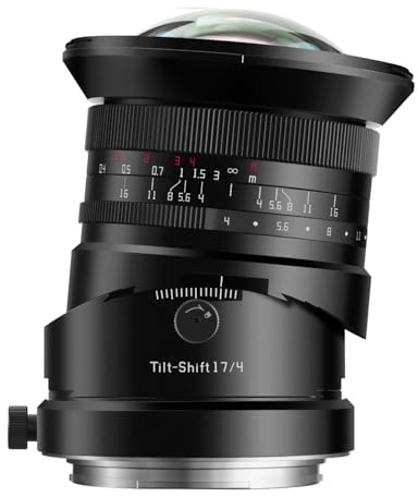 TTARTISAN Tilt-Shift 17mm F4 Obiettivo per fotocamere con attacco GFX, obiettivo ultragrandangolare con messa a fuoco manuale, decentramento di ±8 mm,apertura a 10 lamelle
