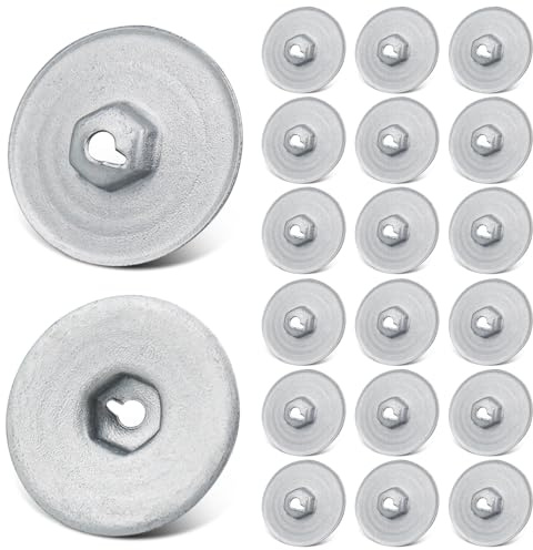 Pack of 20 Heat Shield Insulating Nuts Heat Protection Plate Mounting Kit for B-M-W Mini 1-7 Series X1-X7, Heat Protection Sheet Nut Clamping Discs Underbody Hexagonal Head Washer, 07146949380