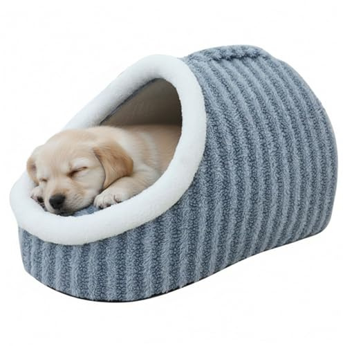 Lit Couvert pour Chat lit Chaud en Peluche pour Chien avec Tapis Amovible et poignée Lavable et Doux pour Chiot Chat