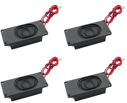 JZK 4 mini altoparlanti, altoparlanti piccoli 3 Watt 8 Ohm, altoparlante audio con interfaccia JST-PH2.0 a 2 pin 3 W 8 Ohm per progetti fai te elettronici su schede madri per Arduino, monitor TV LCD