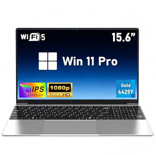 FUNYET Ordinateur Portable,16 Go de RAM,256 Go de SSD,2026 Nouvel Laptop 15,6 Pouces,PC Portable Pentium Gold 4425Y,IPS FHD 1920 * 1080, Batterie 5000 mAh, pavé numérique,WiFi5