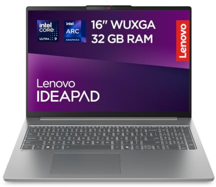 Lenovo IdeaPad Slim 5i Notebook 16 Intel Core Ultra 9 185H, 32GB RAM DDR5, 1TB SSD, Tastiera retroilluminata, IPS, Laptop in alluminio per Lavoro, Studio - Caricatore non incluso