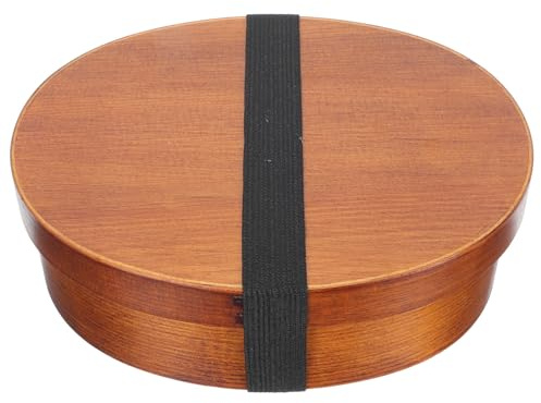 Gadpiparty Boîte à Bento Japonaise en Bois Portable Couvercle Hermétique, Compartiment Pratique pour Adultes et Garçon et Filles, pour Pique-niques et Camping