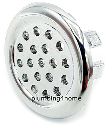 Chrome Basin Sink Overflow Cover Insert Hole Trim with Mesh
