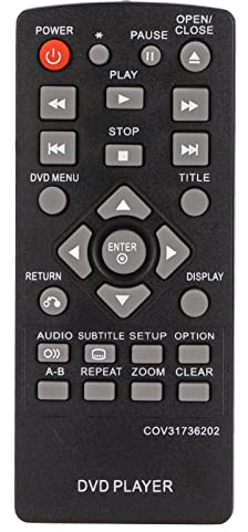 Cuifati Télécommande de Remplacement pour Lecteur DVD LG DP132 DP132NU, Télécommande Universelle pour Lecteur DVD LG, Résistante à l'usure et Durable, Opération Facile