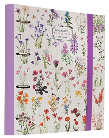 Grupo Erik Ringordner A4 4 Ringe Premium Wild Flowers Ordner A4 - Ordner mit Motiv Ordner 4-Ring - Ringbuch DIN A4