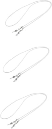 TENDYCOCO 3St Kette ohne Brille brillen brillenbänder brillenständer brillenbügel Strasskette für Damen Strass-Choker-Halsketten für Frauen schnapsgläser Brillenhalter Brillenkette Weiß