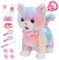 ZGZBLOCK Peluche Jouet Chat avec Laisse télécommandée, Jouets électroniques interactifs pour Animaux de Compagnie Chat, Comprend des Accessoires (Chats Couleur)