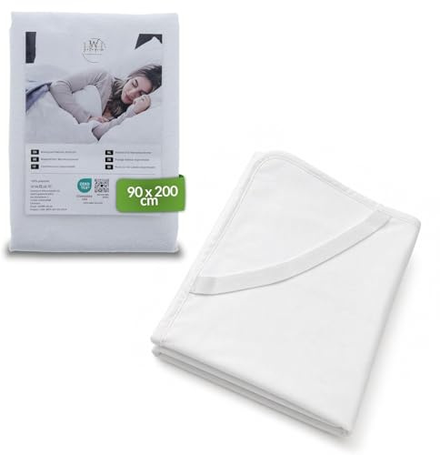 Julido Wasserdichter Matratzenschoner 90x200 cm – Atmungsaktive & Waschbare Inkontinenzauflage – Geräuscharmer, Hygienischer Matratzenschutz bis 30 cm Höhe – Oeko-TEX Zertifiziert