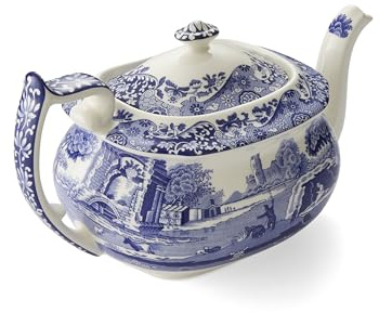 Spode Blaue italienische Teekanne
