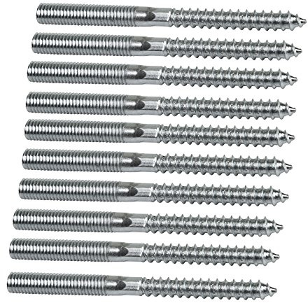 Stabilo-Sanitaer 10x Stockschrauben M8 x 180 mm Schraubstifte Gewindestifte verzinkt Doppelgewindeschrauben Rohrschellen Befestigungsmaterial Montagematerial