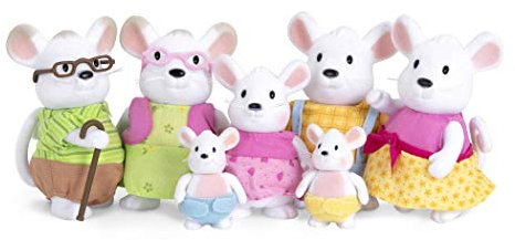 Li'l Woodzeez – Die Nibblekin Mäuse – Tierfiguren – Maus-Spielzeug – Sammelfiguren – Familie Maus – 3 Jahre +
