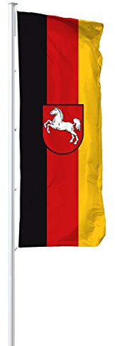 Vispronet® Bundesländerfahne 150x400 cm ✓ in Deutschland produziert ✓ versch. Materialien ✓ Hochformat (Supraflag®, Niedersachsen)