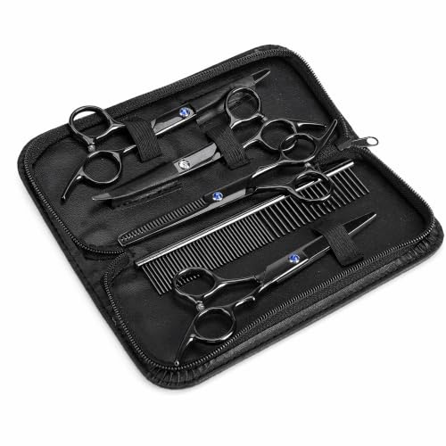 Kit Forbici da Toelettatura per Animali Domestici – Set Professionale di Forbici per Cane, Acciaio Inox, Ideale per Taglio e Rifinitura del Pelo
