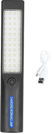 Lampada da Lavoro LED 48W 1000lm, Luce Portatile USB Ricaricabile con Gancio Magnetico e Base Pieghevole 360°, Impermeabile per Riparazioni Auto e Ispezioni