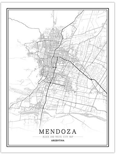 1000 Teile Puzzle Für Erwachsene,Hölzerne Mendoza Argentina City Puzzles, Klassisches Schwarz-Weiß Map Puzzle Board, Unmöglich Premium Puzzles, Geschicklichkeitsspielzeug Für Die Ganze Familie,