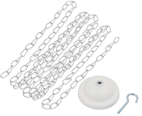 Ruilogod 200 cm Länge Edelstahl Lampenkette W Schneckenhakenabdeckungskappe