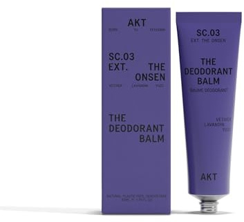 AKT Deodorant Balm 1.7 Fl Oz, Natural Deodorant for Men and Women, Award-Winning, Multi-use, Cream Deo Without Aluminum, Sc.03 The Onsen, Plastic Free, All Genders