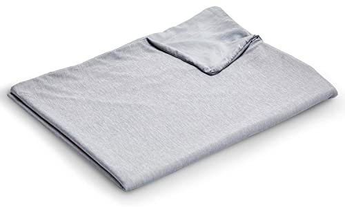 EXQ Home Cooling Weighted Blanket Cover 60x80 -Queen Size Premium Soft Duvet Cover for Weighted Blanket with Zipper,Machine Washable Duvet Cover (Grey,Duvet Cover Only)