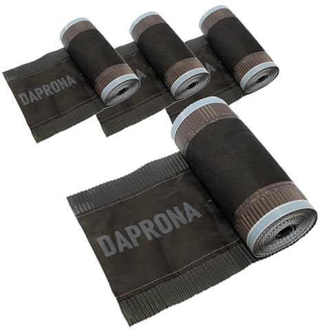 DAPRONA Nockband i aluminium 4 rullar - 300 mm x 5 m antracit (RAL 7021) Nockband för optimal nockbeklädnad, superbutylhäftande