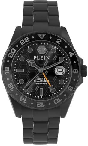 Philipp Plein Armbanduhr für Herren, Analog, Quarz, GMT-I Challenger, 44mm, PWYBA0923