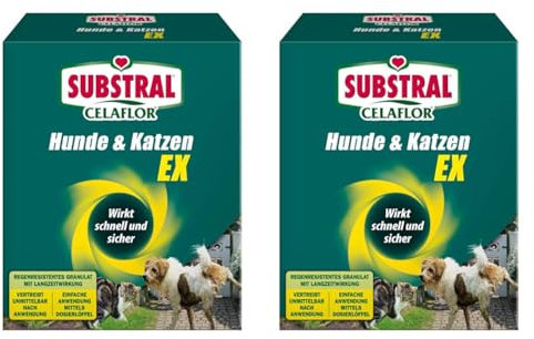 Substral Celaflor Hunde & Katzen Ex, Hund, Marder und Katze Abwehr und Vertreibungsgranulat, mit Sofortwirkung, 200g (Packung mit 2)