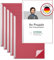 STRATAG Klemmschienen-Set (30 Stück) mit transparentem Deckel aus PP Kunststoff sowie Binderücken aus stabilem 350 g/m² Karton (Klemmmappe A4 Rot Rubinrot)